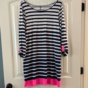 Lilly Pulitzer Navy Striped Sheath Dress